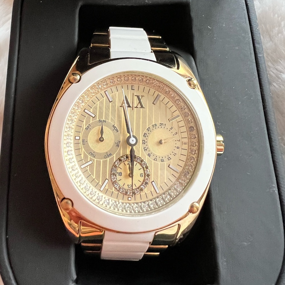 Armani Exchange Multifunction Two Toned Watch